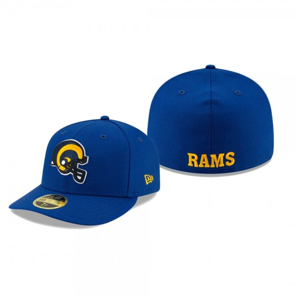 Los Angeles Rams Royal Omaha Helmet Low Profile 59FIFTY Structured Hat