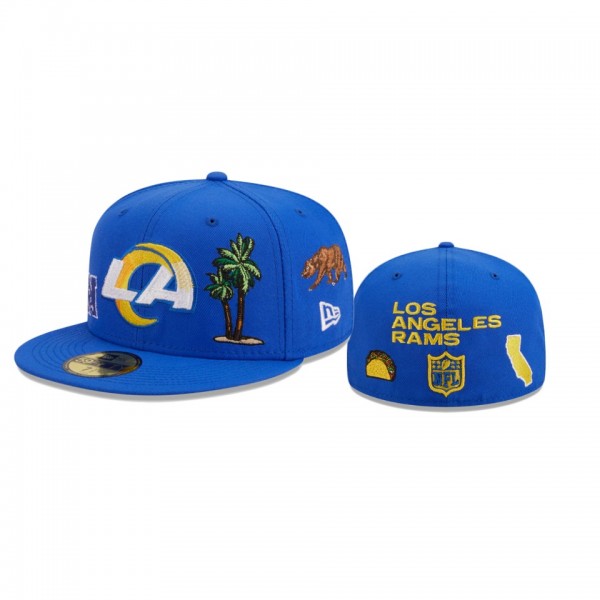 Los Angeles Rams Royal Team Local 59FIFTY Fitted H...