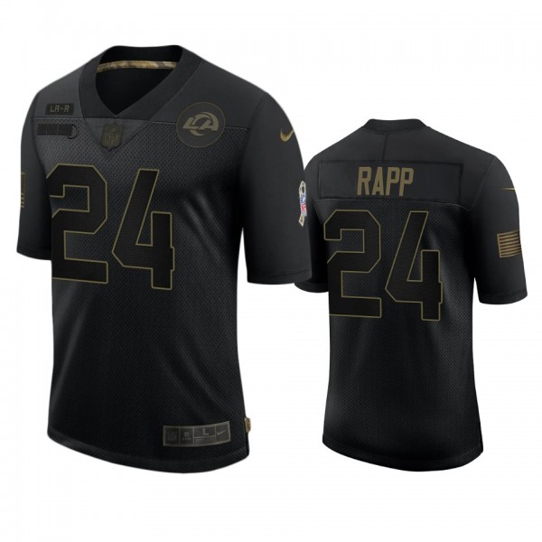 Los Angeles Rams Taylor Rapp Black 2020 Salute to Service Limited Jersey