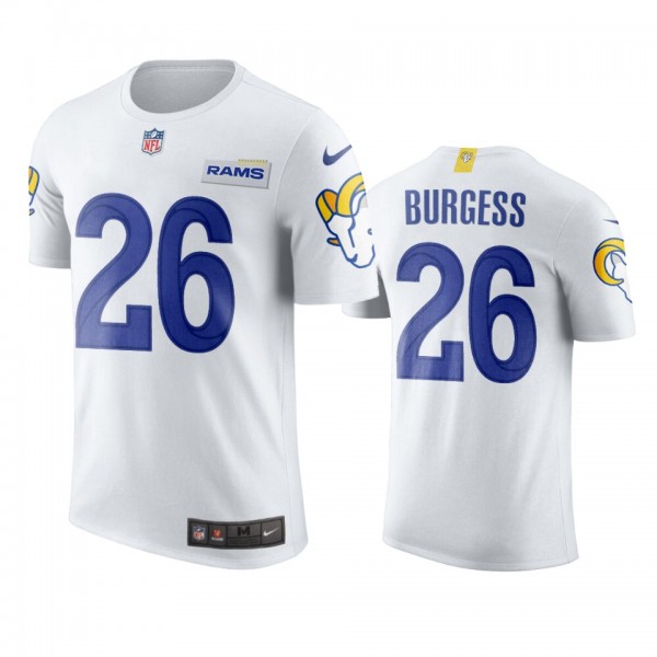Men's Los Angeles Rams Terrell Burgess White Name ...