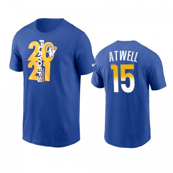 Los Angeles Rams Tutu Atwell Royal 2021 NFL Playof...