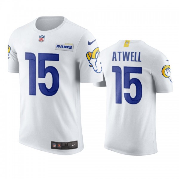 Men's Los Angeles Rams Tutu Atwell White Name & Number T-Shirt
