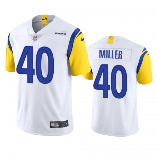 Los Angeles Rams Von Miller White Vapor Limited Je...