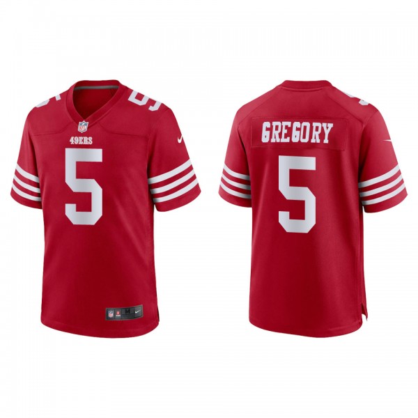 Men's San Francisco 49ers Randy Gregory Scarlet Ga...