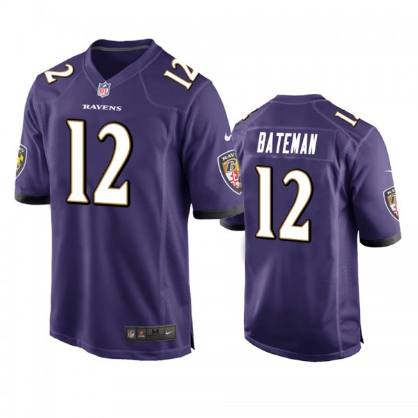 Baltimore Ravens Rashod Bateman Purple Game Jersey