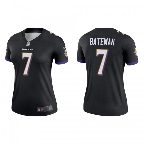 Rashod Bateman Women's Baltimore Ravens Black Lege...