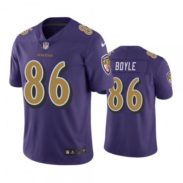 Baltimore Ravens #86 Men's Purple Nick Boyle Color...