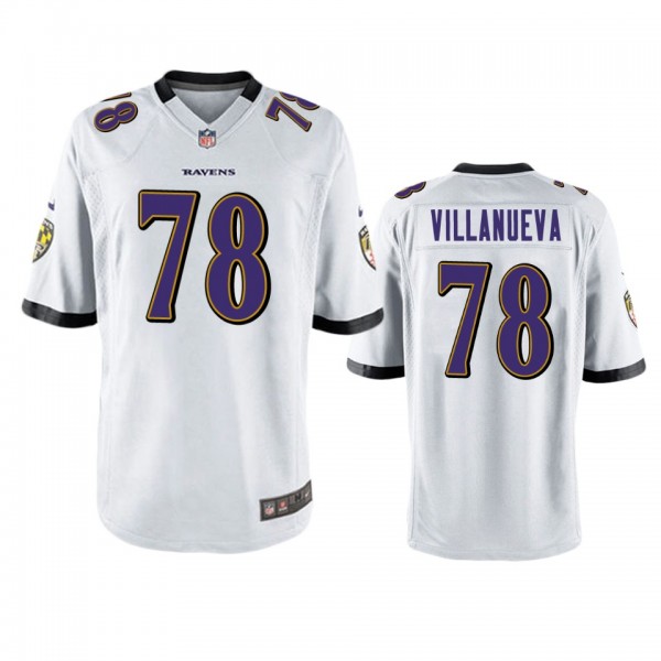 Baltimore Ravens Alejandro Villanueva White Game J...
