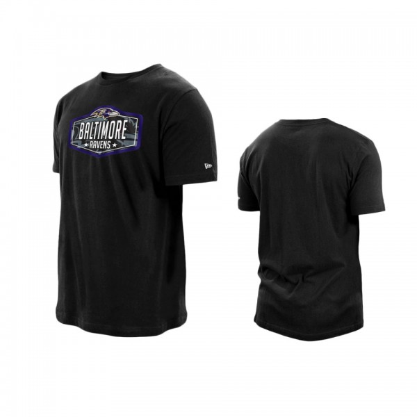 Baltimore Ravens Black 2021 NFL Draft Hook T-Shirt