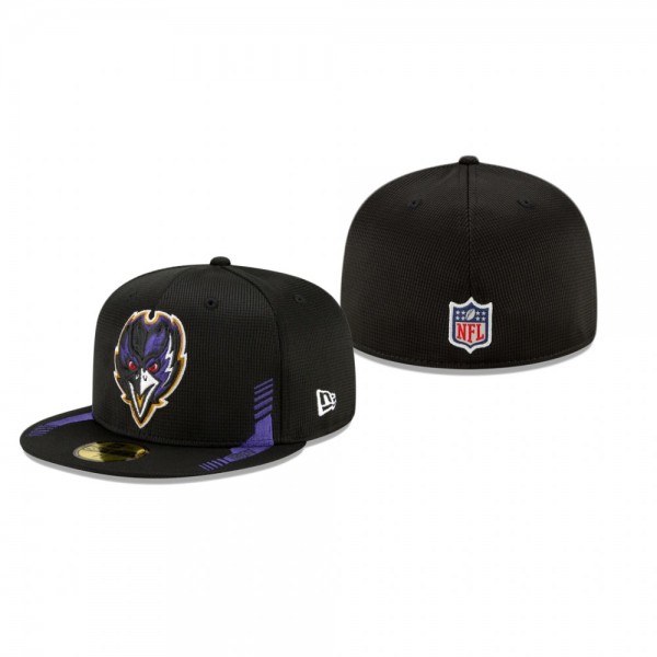 Baltimore Ravens Black 2021 NFL Sideline Home 59FI...