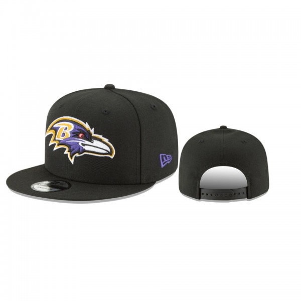 Baltimore Ravens Black Basic 9FIFTY Adjustable Snapback Hat