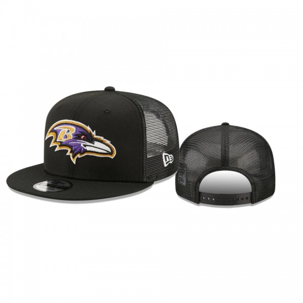 Baltimore Ravens Black Classic Trucker 9FIFTY Snapback Hat