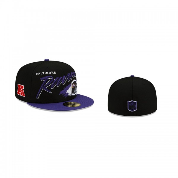 Baltimore Ravens Black Helmet 59FIFTY Fitted Hat