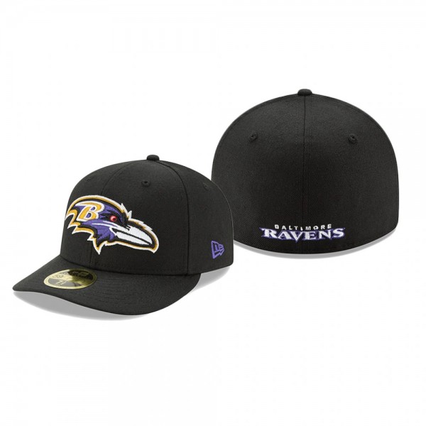 Baltimore Ravens Black Omaha Low Profile 59FIFTY S...