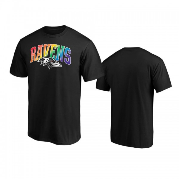 Baltimore Ravens Black Pride Logo T-Shirt