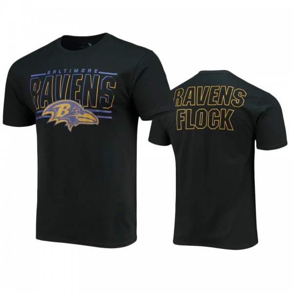 Baltimore Ravens Black Slogan 2-Hit Junk Food T-Shirt