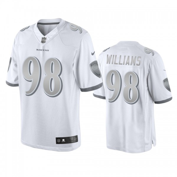 Baltimore Ravens Brandon Williams White Platinum L...