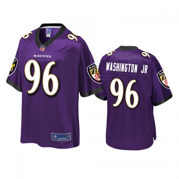 Baltimore Ravens Broderick Washington Jr. Purple P...