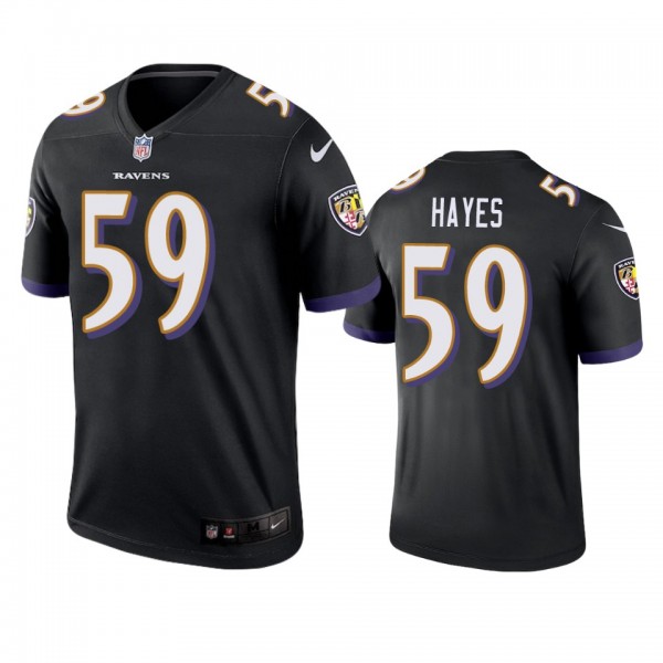Baltimore Ravens Daelin Hayes Black Legend Jersey