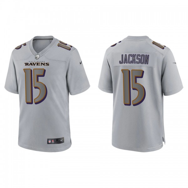 Men's Baltimore Ravens DeSean Jackson Gray Atmosphere Fashion Game Jersey