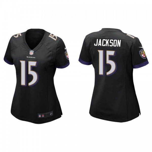 Women's Baltimore Ravens DeSean Jackson Black Game Jersey