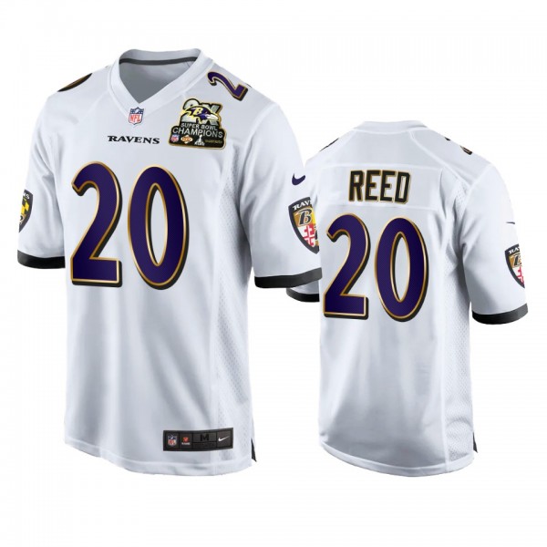 Baltimore Ravens Ed Reed White 2X Super Bowl Champ...