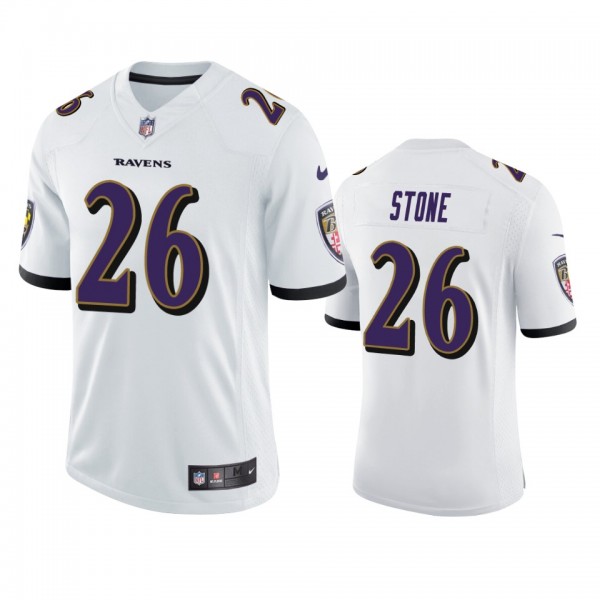 Baltimore Ravens Geno Stone White Vapor Untouchable Limited Jersey