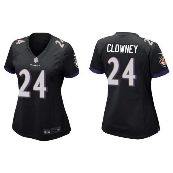 Women's Baltimore Ravens Jadeveon Clowney Black Ga...