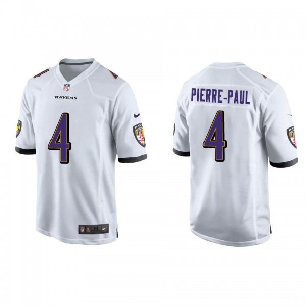 Men's Baltimore Ravens Jason Pierre-Paul White Game Jersey