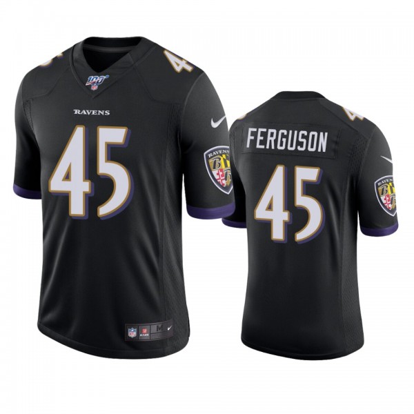 Baltimore Ravens Jaylon Ferguson Black 100th Season Vapor Limited Jersey