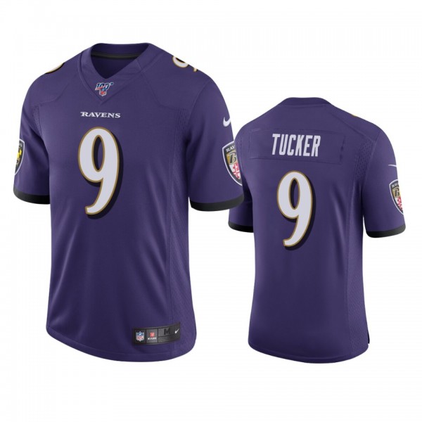 Baltimore Ravens Justin Tucker Purple 100th Season...
