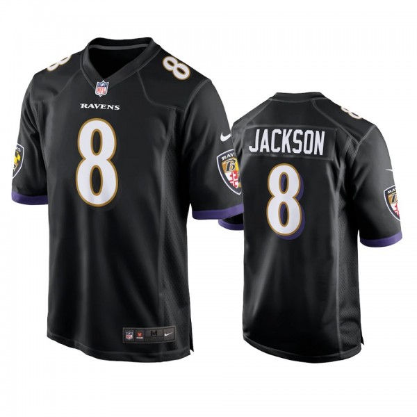 Baltimore Ravens Lamar Jackson Black Game Jersey