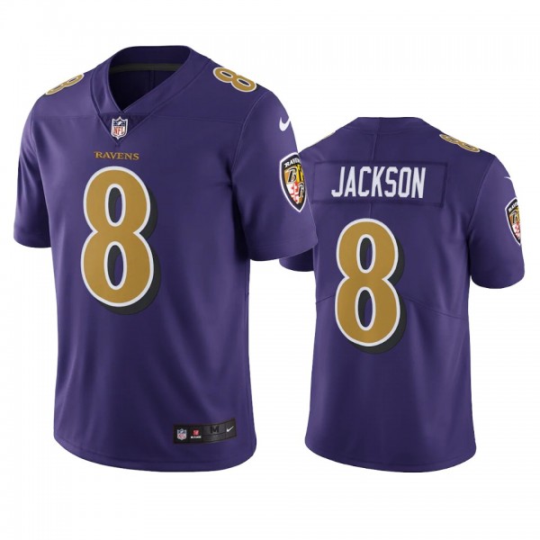 Baltimore Ravens Lamar Jackson Purple Color Rush L...