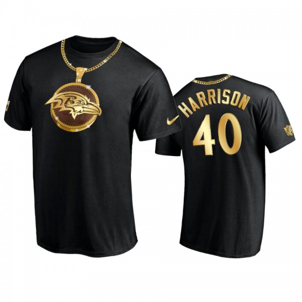 Baltimore Ravens Malik Harrison Black Swag Chain T-Shirt