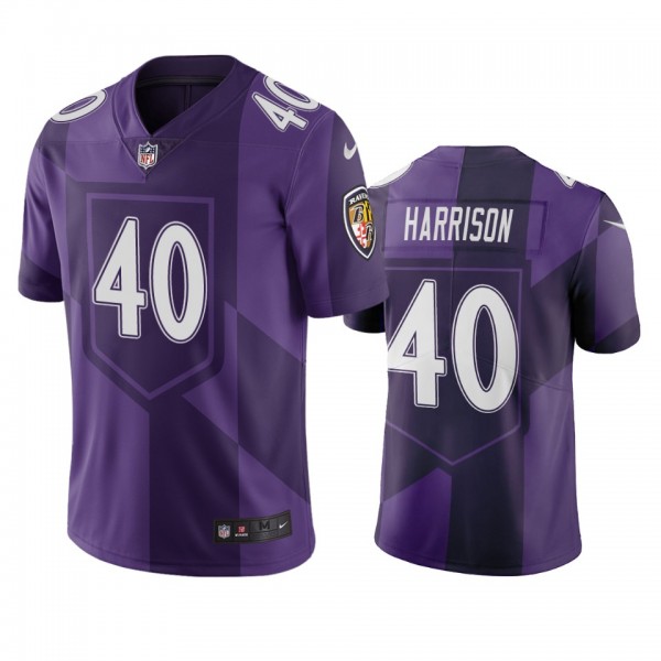 Baltimore Ravens Malik Harrison Purple City Editio...