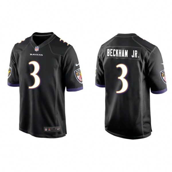 Men's Baltimore Ravens Odell Beckham Jr. Black Gam...