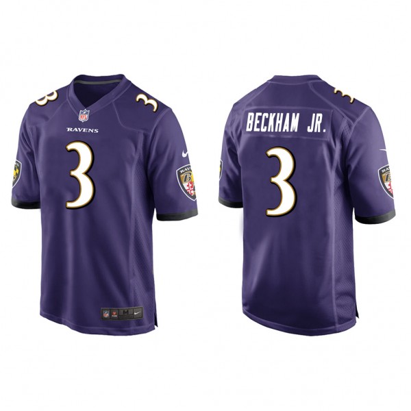 Men's Baltimore Ravens Odell Beckham Jr. Purple Ga...
