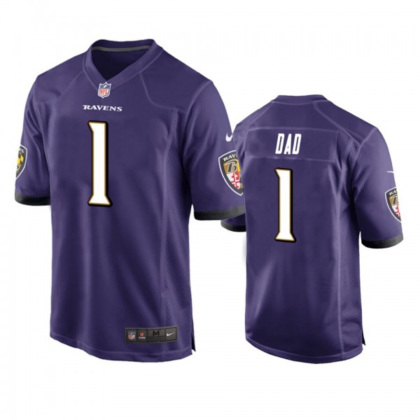 Baltimore Ravens Purple 2019 Father's Day #1 Dad Game Jersey