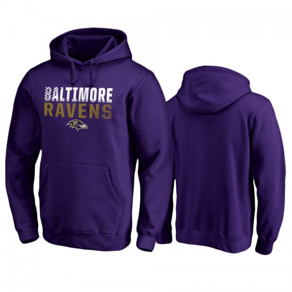 Baltimore Ravens Purple Iconic Fade Out Pullover H...
