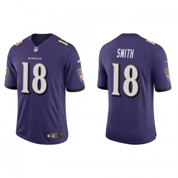 Men's Baltimore Ravens Roquan Smith Purple Vapor L...
