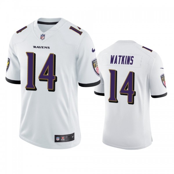 Sammy Watkins Baltimore Ravens White Vapor Limited Jersey