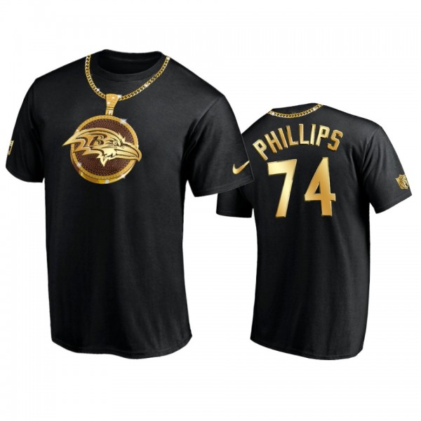 Baltimore Ravens Tyre Phillips Black Swag Chain T-Shirt