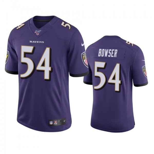 Baltimore Ravens Tyus Bowser Purple 100th Season V...