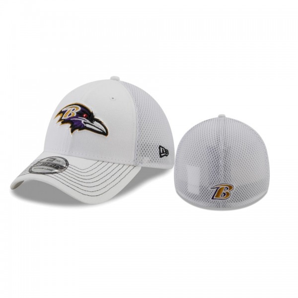 Baltimore Ravens White Team Neo 39THIRTY Flex Hat