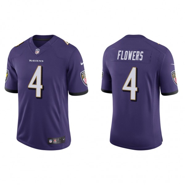 Men's Baltimore Ravens Zay Flowers Purple 2023 NFL...