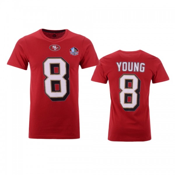 San Francisco 49ers #8 Steve Young Red Hall of Fam...
