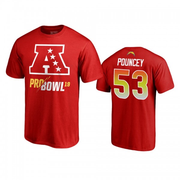 Los Angeles Chargers #53 Mike Pouncey 2019 Pro Bowl Nike T-Shirt - Men's