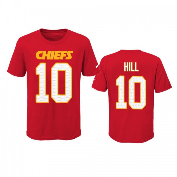 Chiefs #10 Tyreek Hill Red Player Pride T-Shirt - ...