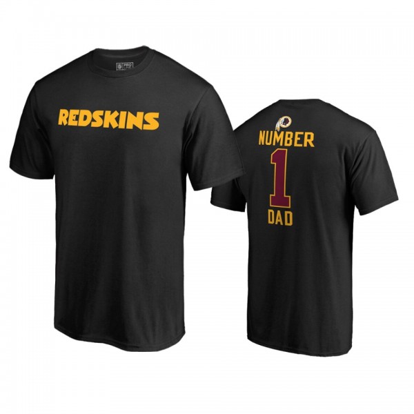 Washington Redskins Black 2019 Father's Day #1 Dad T-Shirt