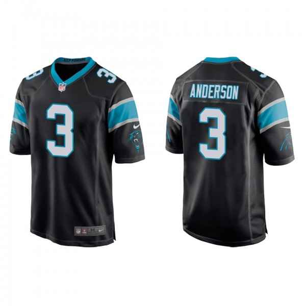 Men's Carolina Panthers Robby Anderson Black Game Jersey